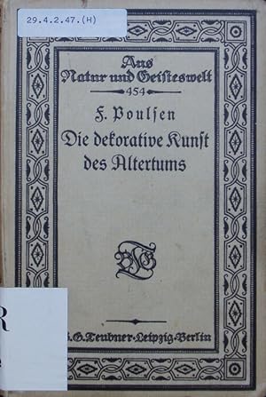 Bild des Verkufers fr Die dekorative Kunst des Altertums. Aus Natur und Geisteswelt, 454. zum Verkauf von Antiquariat Bookfarm