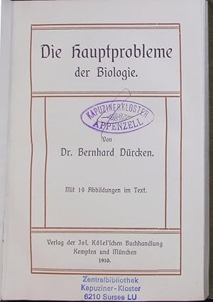 Die Hauptprobleme der Biologie.