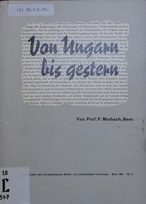 Bild des Verkufers fr Von Ungarn bis gestern. zum Verkauf von Antiquariat Bookfarm