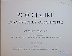 Bild des Verkufers fr 2000 Jahre Europischer Geschichte. Geschichtsatlas. zum Verkauf von Antiquariat Bookfarm