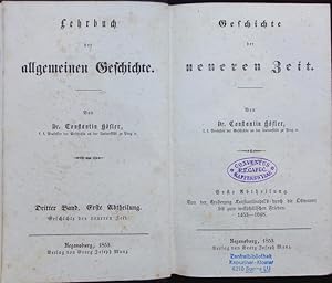 Bild des Verkufers fr Lehrbuch der allgemeinen Geschichte. Erste Abtheilung. zum Verkauf von Antiquariat Bookfarm