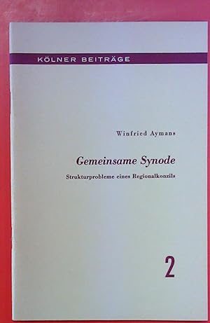 Bild des Verkufers fr Gemeinsame Synode. Strukturprobleme eines Regionalkonzils, 2. Auflage zum Verkauf von biblion2