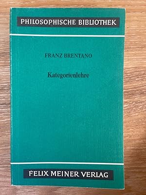 Seller image for Kategorienlehre (Philosophische Bibliothek) for sale by PlanetderBuecher