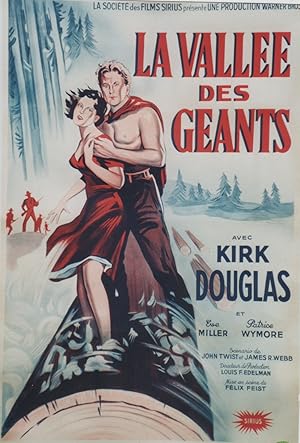 "LA VALLÉE DES GÉANTS (THE BIG TREES)" Réalisé par Felix FEIST en 1952 avec Kirk DOUGLAS, Eve MIL...