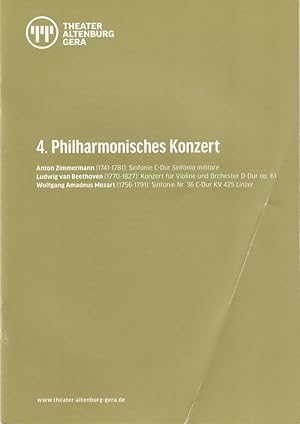 Seller image for Programmheft 4. PHILHARMONISCHES KONZERT 4. + 5. Dezember 2019 Gera - Konzertsaal Reussisches Orchester for sale by Programmhefte24 Schauspiel und Musiktheater der letzten 150 Jahre