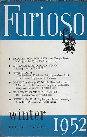 Seller image for Furioso, Winter 1952: Volume VII, Number 1 for sale by stephens bookstore