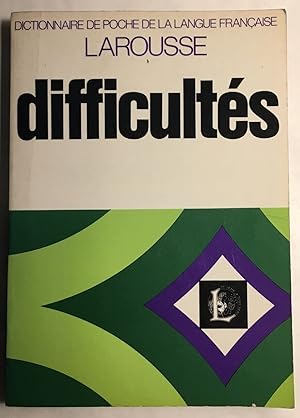 Seller image for Dictionnaire des difficults de la langue franaise for sale by librairie philippe arnaiz
