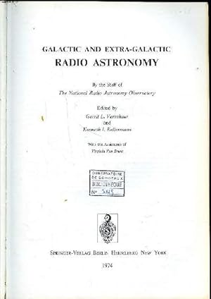 Bild des Verkufers fr galactic and extra galactic radio astronomy zum Verkauf von Le-Livre