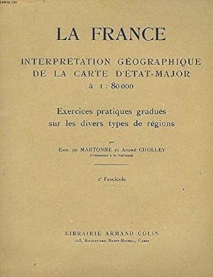 Imagen del vendedor de LA FRANCE. Interprtation Gographique de la Carte d'Etat-Major  1 : 80000.ex a la venta por JLG_livres anciens et modernes