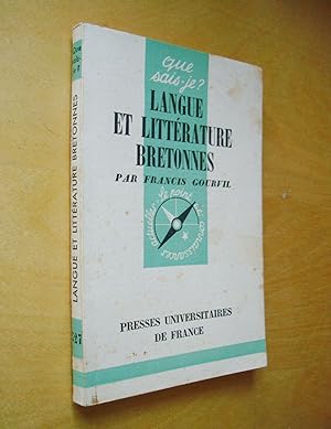 Langue et littérature bretonnes