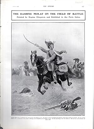 Seller image for ENGRAVING: "The Dashing Murat on the Field of Battle" engraving from The Sphere Magazine, June 11, 1904 for sale by Dorley House Books, Inc.