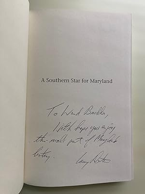 Seller image for A Southern Star for Maryland: Maryland and the Secession Crisis (Inscribed First Ediiton, First Printing) for sale by M.S.  Books