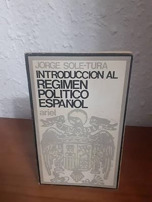 Imagen del vendedor de INTRODUCCION AL REGIMEN POLITICO ESPAÑOL a la venta por Librería Maldonado