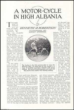 Seller image for A Motor-Cycle in High Albania : Kenneth, the first motor-cyclist to cross the Albanian Alps. An uncommon original article from the Wide World Magazine, 1924. for sale by Cosmo Books