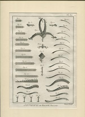 Imagen del vendedor de Schlosserarbeiten Pl 30 - Kupferstich. Serrurerie - En Ressorts Ressorts a la venta por Antiquariat Buchseite