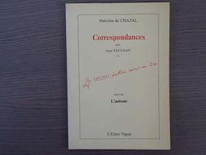 Image du vendeur pour Correspondances avec Jean PAULHAN. - Suivi de L'Unisme. mis en vente par Tir  Part