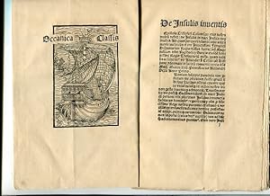 Brief des Kolumbus bei der Entdeckung Amerikas 1493, Faksimile.