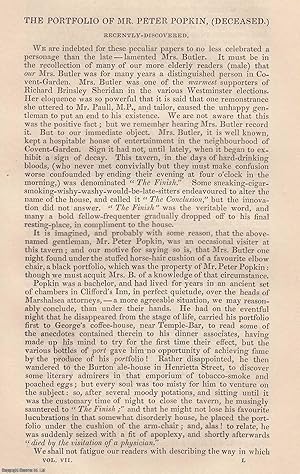 Seller image for The Portfolio of Mr. Peter Popkin (deceased). An original essay from Bentley's Miscellany, 1840. for sale by Cosmo Books