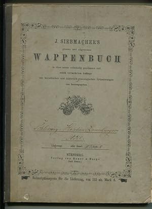 Bild des Verkufers fr Der Adel der Herzogthmer Schleswig - Hollstein und Lauenburg. J. Siebmacher's grosses und allgemeines Wappenbuch in einer neuen und vollstndigen geordneten und reich vermehrten Auflage mit heraldischen und historischen-genealogischen Erluterungen. zum Verkauf von Antiquariat Buchseite