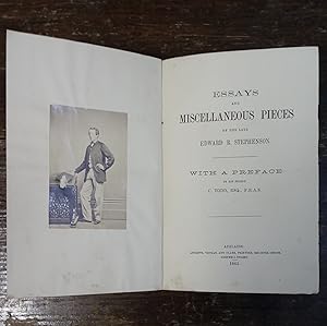 Miscellany by E. R. Stephenson [rare posthumous collection, 1865]
