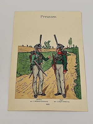 Uniformenkunde - Preussen : Schütze und Jäger. Jahr 1828