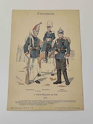 Bild des Verkufers fr Uniformenkunde - Preussen : 1. Garde-Regiment zu Fu, Jahr 1912 zum Verkauf von BcherBirne