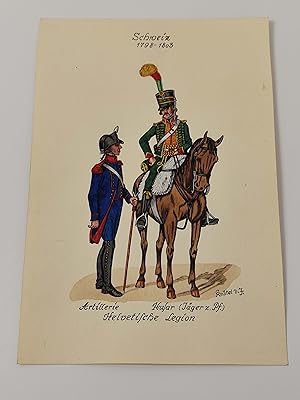 Bild des Verkufers fr Uniformenkunde - Schweiz : Helvetische Legion - Artillerie, Hufar. Jahr 1798-1803 zum Verkauf von BcherBirne