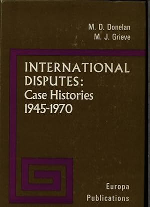 Immagine del venditore per International Disputes: Case Histories 1945-1970. venduto da Antiquariat Bookfarm