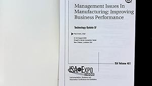 Seller image for Management issues in manufacturing: improving business performance : technology update LV. Technical papers of ISA. for sale by Antiquariat Bookfarm
