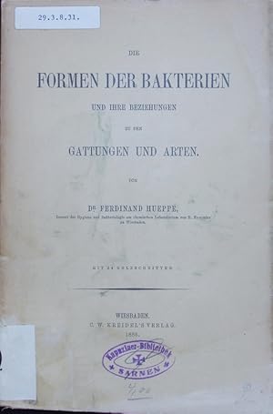 Imagen del vendedor de Die Formen der Bakterien und ihre Beziehungen zu den Gattungen und Arten. a la venta por Antiquariat Bookfarm