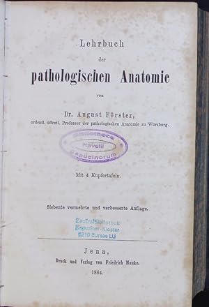 Bild des Verkufers fr Lehrbuch der pathologischen Anatomie. zum Verkauf von Antiquariat Bookfarm