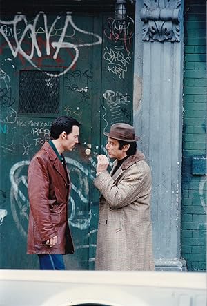 Seller image for Donnie Brasco (Original photograph of Johnny Depp and Al Pacino on the set of the 1997 film) for sale by Royal Books, Inc., ABAA