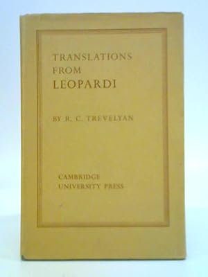 Seller image for Translations From Leopardi for sale by World of Rare Books