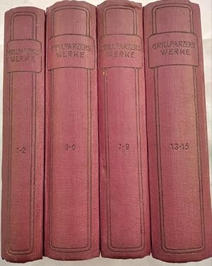 Grillparzers Werke in 16 Teilen, Konvolut von 16 Bänden [4 Bücher]. Teile 10, 11, 12,16 fehlen.