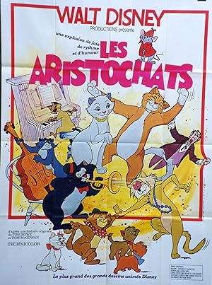 "LES ARISTOCHATS (THE ARISTOCATS)" Affiche originale (Walt DISNEY) Réalisé par Wolfgang REITHERMA...