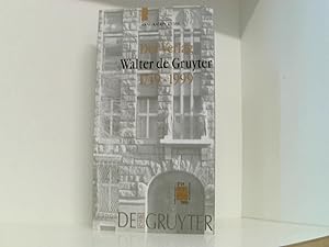 Bild des Verkufers fr Der Verlag Walter de Gruyter: 1749-1999 zum Verkauf von Book Broker