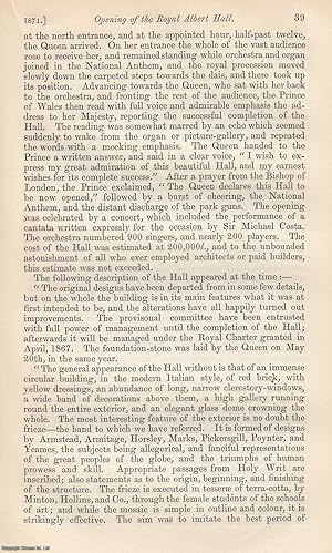 Seller image for Opening of the Royal Albert Hall. An original article from The Annual Register for 1871. for sale by Cosmo Books