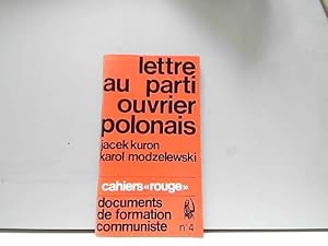 Bild des Verkufers fr Lettre Au Parti Ouvrier Polonais. Cahiers "Rouge". N4. zum Verkauf von JLG_livres anciens et modernes