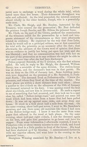 Seller image for Trial for the Acton Murder. The trial of two brothers for the murder of William Davey. An original article from The Annual Register for 1863. for sale by Cosmo Books