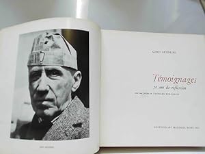 Bild des Verkufers fr Tmoignages. 50ans de rflexion. Prface de Georges Borgeaud. zum Verkauf von JLG_livres anciens et modernes