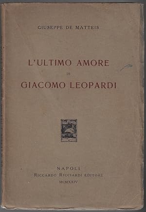 L' ultimo amore di Giacomo Leopardi