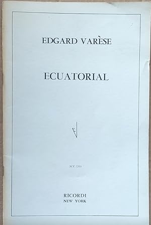 Imagen del vendedor de Ecuatorial. N.Y. 2203. a la venta por Shore Books