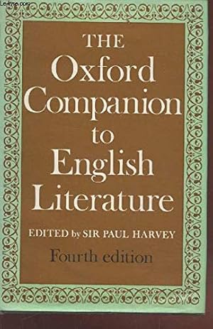 Bild des Verkufers fr The Oxford companion to English literature; zum Verkauf von Ammareal