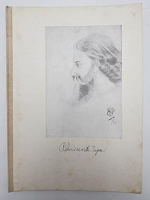Twelve portraits of Rabindranath Tagore.