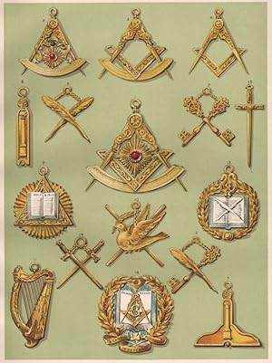 Plate XII.-Jewels of The Grand Officers of The Grand Lodge of Ireland