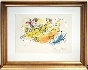 Seller image for 1957 Marc Chagall Pencil Signed Lithograph "L'Accordeoniste" for sale by Dennis Holzman Antiques