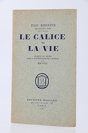 Image du vendeur pour Le Calice de la Vie mis en vente par Librairie Le Feu Follet