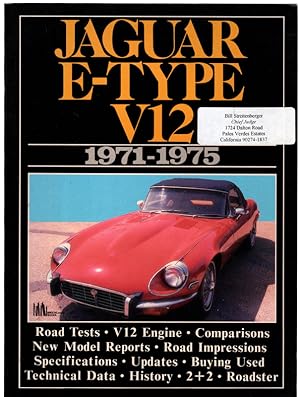 Bild des Verkufers fr Jaguar E Type V12 1971-75 Road Test Book zum Verkauf von Once Read Books