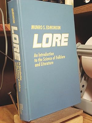 Imagen del vendedor de Lore: An Introduction to the Science of Folklore and Literature a la venta por Henniker Book Farm and Gifts