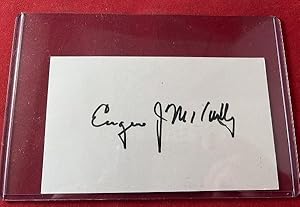 Eugene McCarthy Signed Index Card